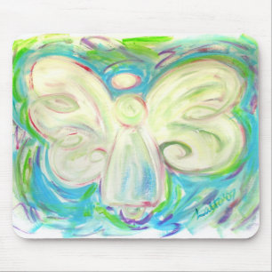 Alfombrilla De Ratón Ángel Mousepad de la luz blanca