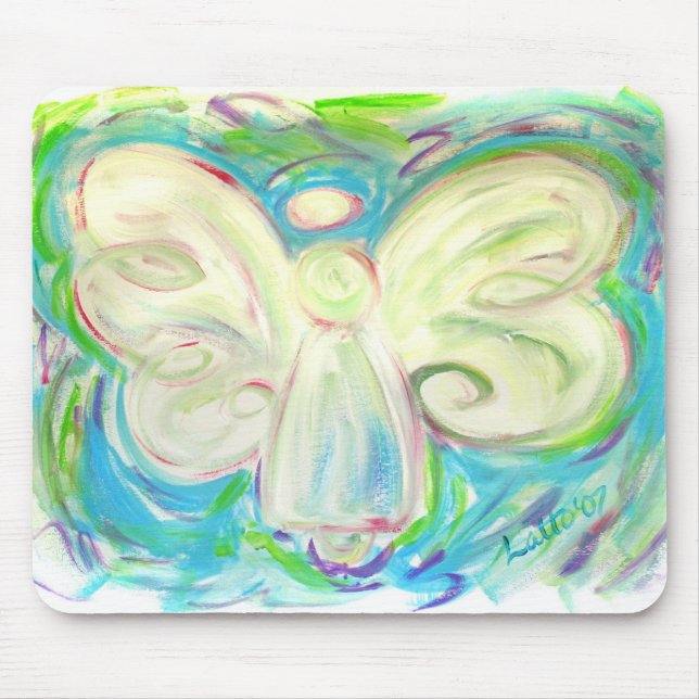 Alfombrilla De Ratón Ángel Mousepad de la luz blanca (Frente)