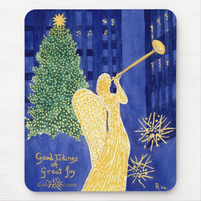 Alfombrilla De Ratón Ángel Mousepad de Rockefeller (Frente)