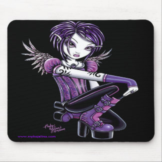 Alfombrilla De Ratón Ángel púrpura Mousepad del tatuaje de Mónica