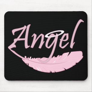 Alfombrilla De Ratón Ángel rosa