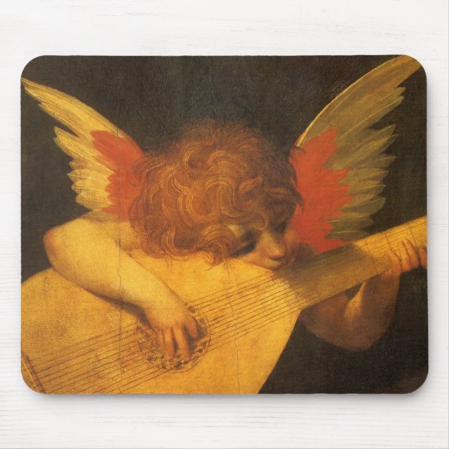 Alfombrilla De Ratón Ángel tocando la lute de Rosso Fiorentino (Frente)