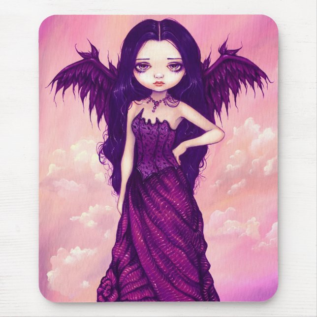Alfombrilla De Ratón "Ángel violeta" Mousepad (Frente)