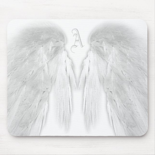 Alfombrilla De Ratón ANGEL WINGS Monograma blanco (Frente)