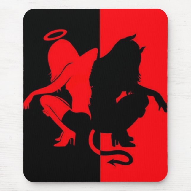 Alfombrilla De Ratón Ángel y diablo  (Frente)