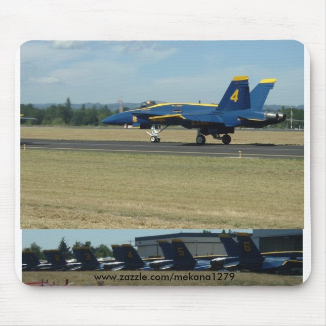 Alfombrilla De Ratón Ángeles azules Mousepad (Frente)