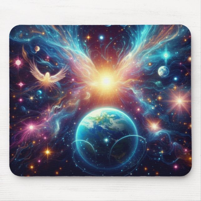 Alfombrilla De Ratón Ángeles celestiales sobre un Mousepad (Frente)