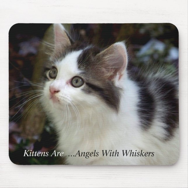 Alfombrilla De Ratón Ángeles con las barbas (gatito) Mousepad (Frente)