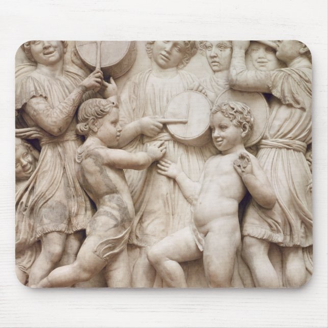 Alfombrilla De Ratón Ángeles musicales, alivio de la Cantoria (Frente)