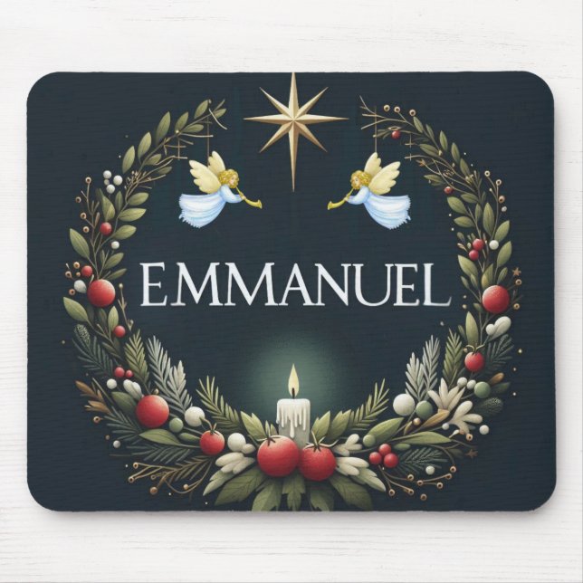 Alfombrilla De Ratón Ángeles Navidades de Emmanuel (Frente)