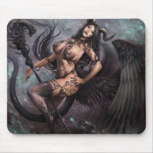 Alfombrilla De Ratón Ángeles oscuros "Helchen" de Azmodeus, cojín de