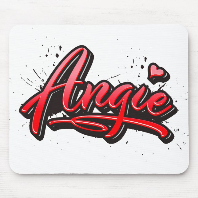 Alfombrilla De Ratón Angie Heart Splash Mousepad (Frente)