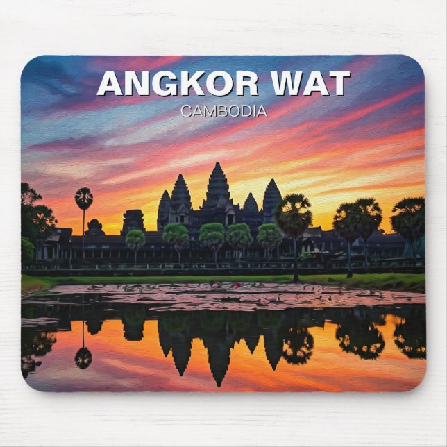 Alfombrilla De Ratón Angkor Wat Cambodia Sunset (Frente)