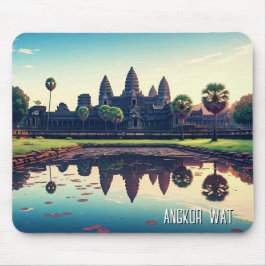 Alfombrilla De Ratón Angkor Wat Camboya al amanecer