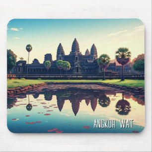 Alfombrilla De Ratón Angkor Wat Camboya al amanecer