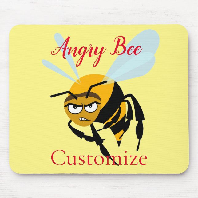 Alfombrilla De Ratón Angry Bee Thunder_Cove (Frente)