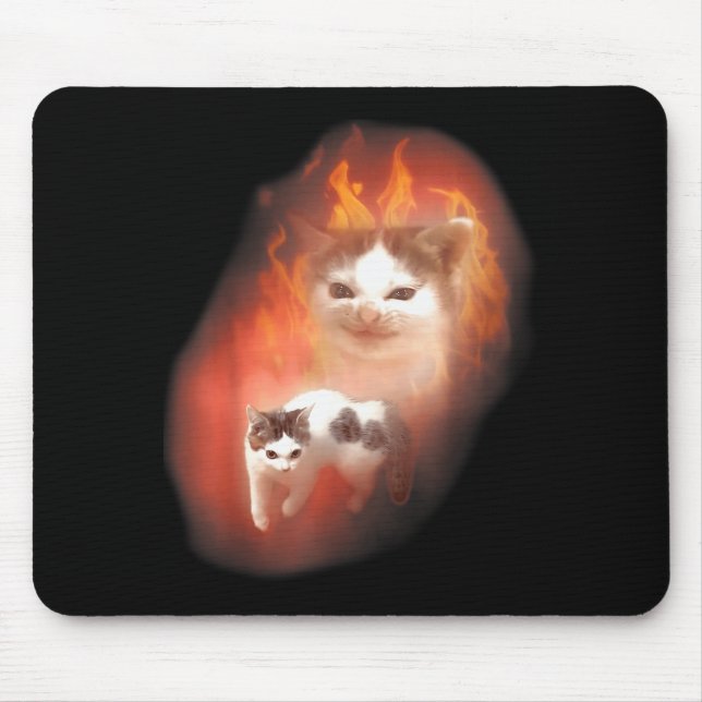 Alfombrilla De Ratón Angry Cat Meme Funny Silly Cat Kitten Lover Humor  (Frente)