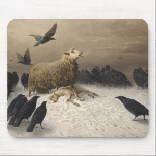 Alfombrilla De Ratón Anguila: Oveja con cordero muerto