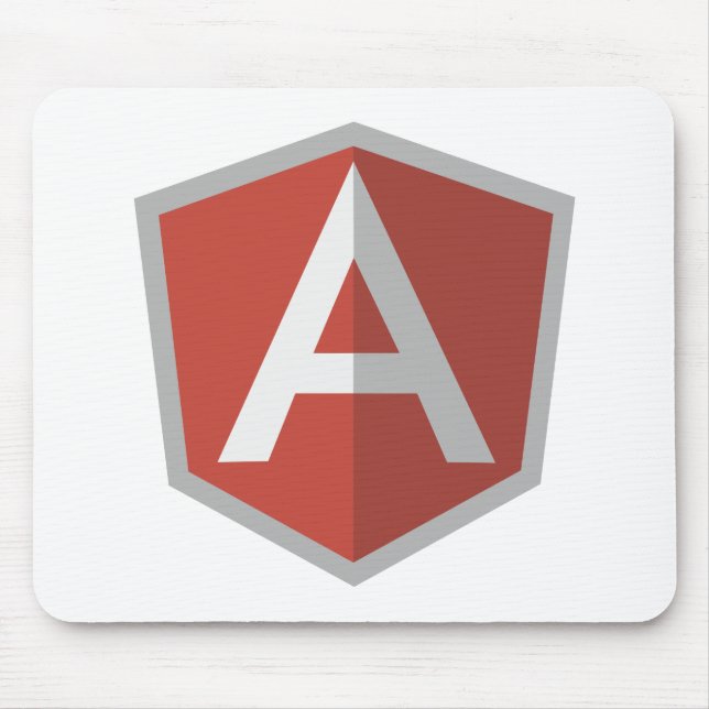 Alfombrilla De Ratón AngularJS Escudo Logotipo (Frente)
