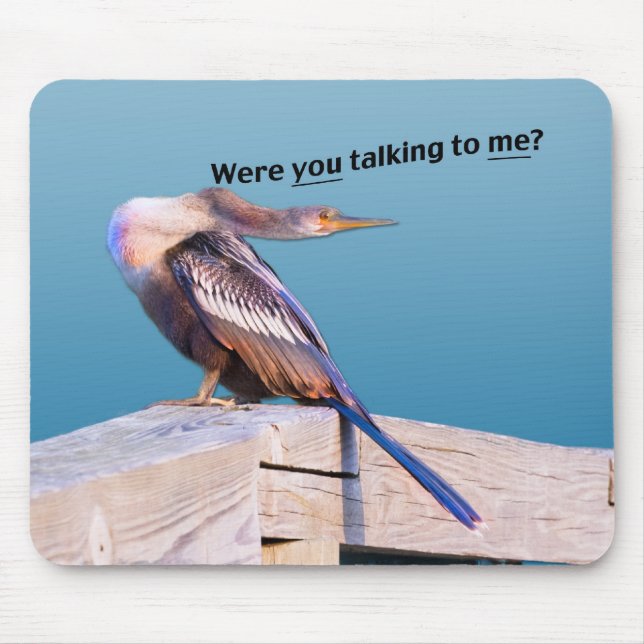 Alfombrilla De Ratón Anhinga enojado Mousepad (Frente)