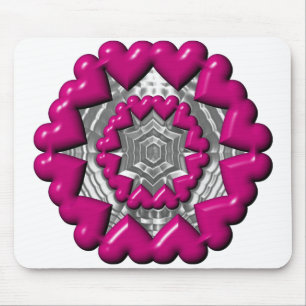 Alfombrilla De Ratón Anillo de corazones Valentine