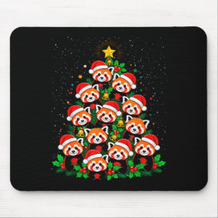 Alfombrilla De Ratón Animal Árbol de Navidad Sombrero de Santa Panda Ro