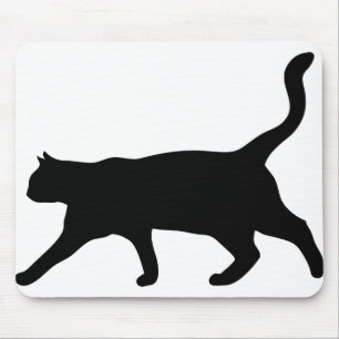 Alfombrilla De Ratón Animal De Gato El Gato Doméstico De La Silueta Gat