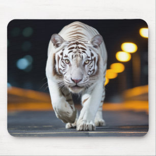 Alfombrilla De Ratón Animal de vida salvaje tigre en la calle al aire l