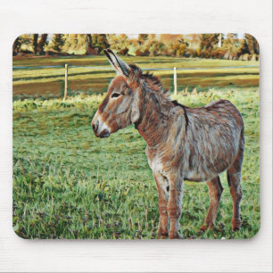 Alfombrilla De Ratón animal inteligente-burro 1