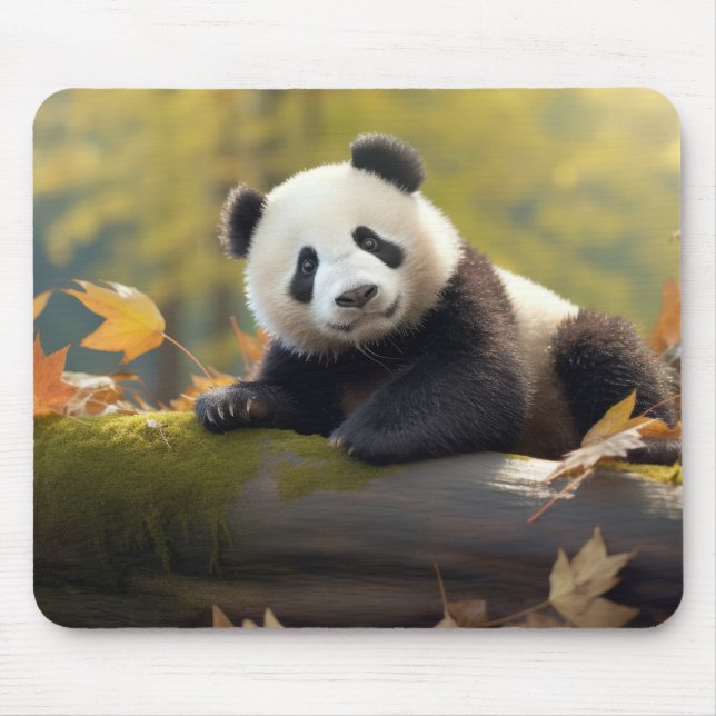 Alfombrilla De Ratón Animal salvaje Panda Tranquilo (Frente)