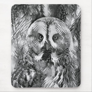 Alfombrilla De Ratón AnimalArtBW_Owl_001