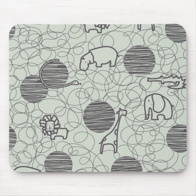 Alfombrilla De Ratón animales 1 del safari (Frente)