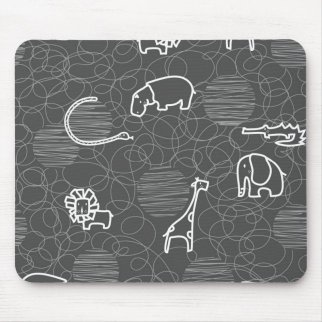 Alfombrilla De Ratón animales 5 del safari (Frente)