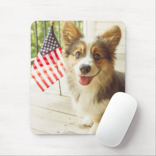 Alfombrilla De Ratón Animales de bebé más afectados   Corgi de bandera