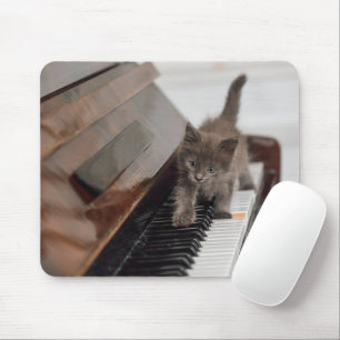Alfombrilla De Ratón Animales de bebé más afectados Gatito en piano