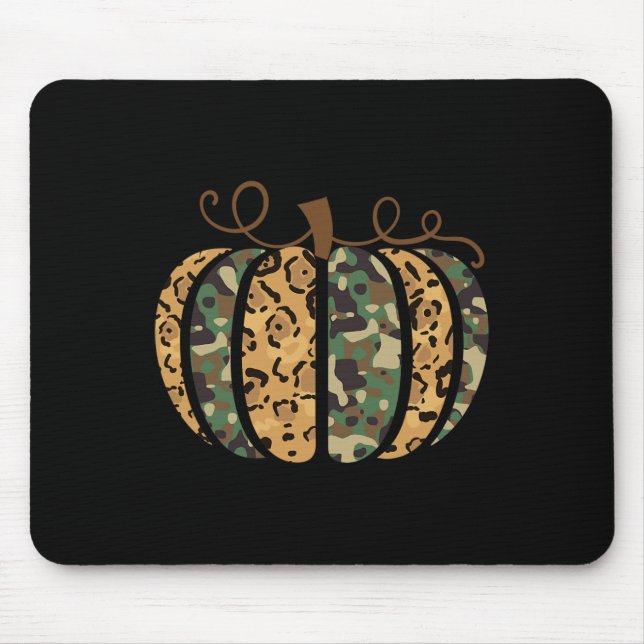 Alfombrilla De Ratón Animales de moda Leopard Camo Pumpkin Imprimir que (Frente)