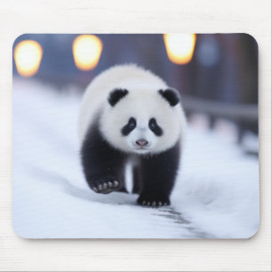 Alfombrilla De Ratón Animales de vida silvestre Panda en la calle al ai