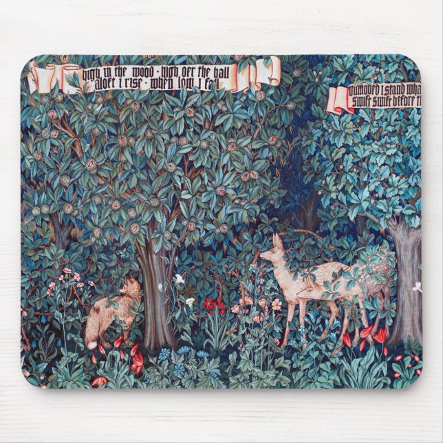 Alfombrilla De Ratón Animales en el bosque, William Morris (Frente)