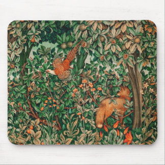 Alfombrilla De Ratón ANIMALES FORESTALES Pheasant, Red Fox, Green Flora