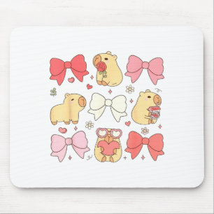 Alfombrilla De Ratón Animales Kawaii Lindos Y Lazos Coquette Rosados Es