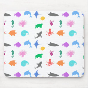 Alfombrilla De Ratón Animales marinos con estampado