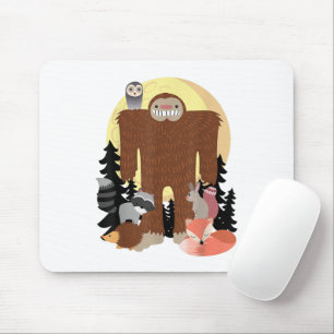 Alfombrilla De Ratón animales Sasquatch con criaturas del bosque