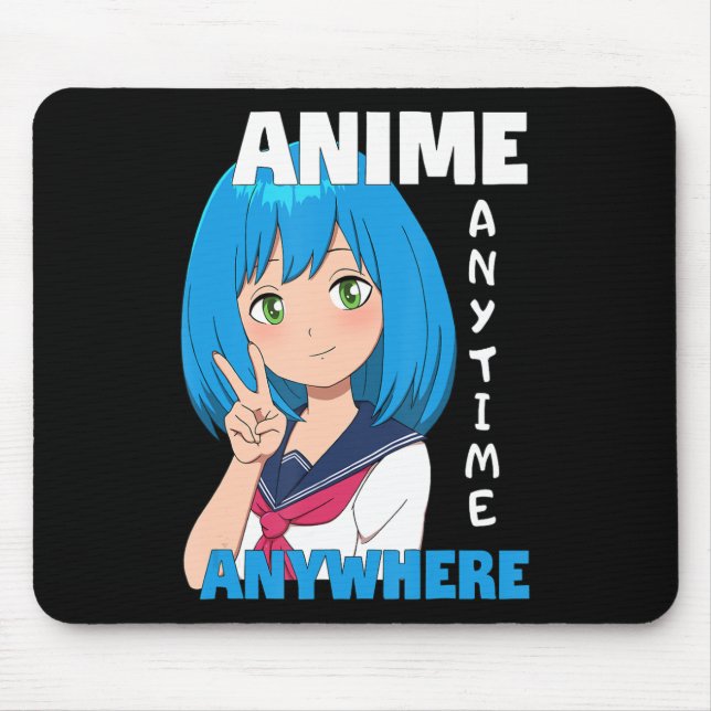 Alfombrilla De Ratón Anime Anytime Anywhere Anime Chica (Frente)
