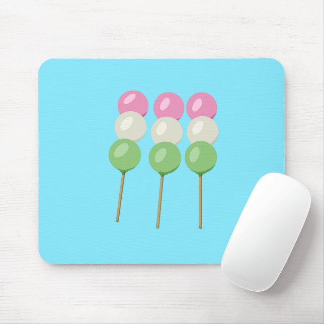 Alfombrilla De Ratón Anime Blue Pastel Dango Mousepad (Con ratón)