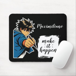 Alfombrilla De Ratón Anime Boy Make It Happen Personalized Mouse Pad