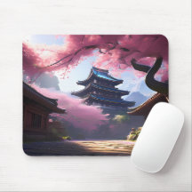 Anime Cherry Blossom & Pagoda View Paisaje