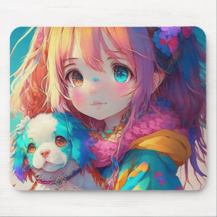 Alfombrilla De Ratón Anime Chica con pipa