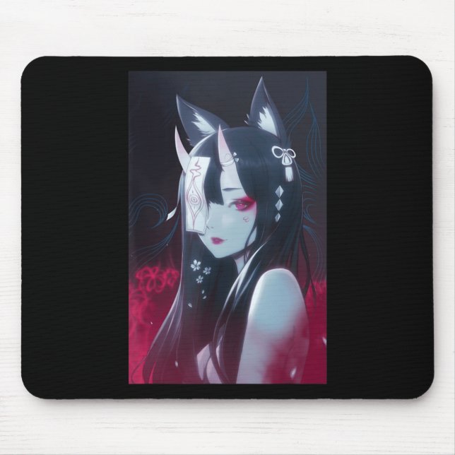 Alfombrilla De Ratón Anime Chica Kawaii Waifu Manga O estésica japonesa (Frente)