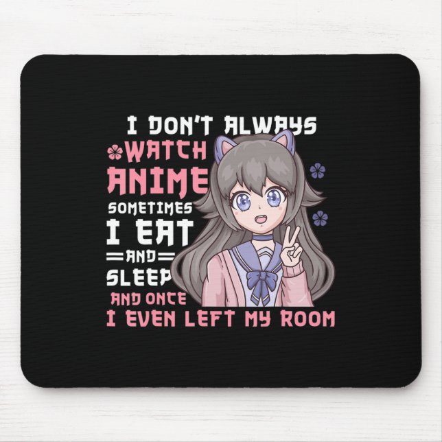 Alfombrilla De Ratón Anime Chica No Siempre Veo Curioso A Anime (Frente)