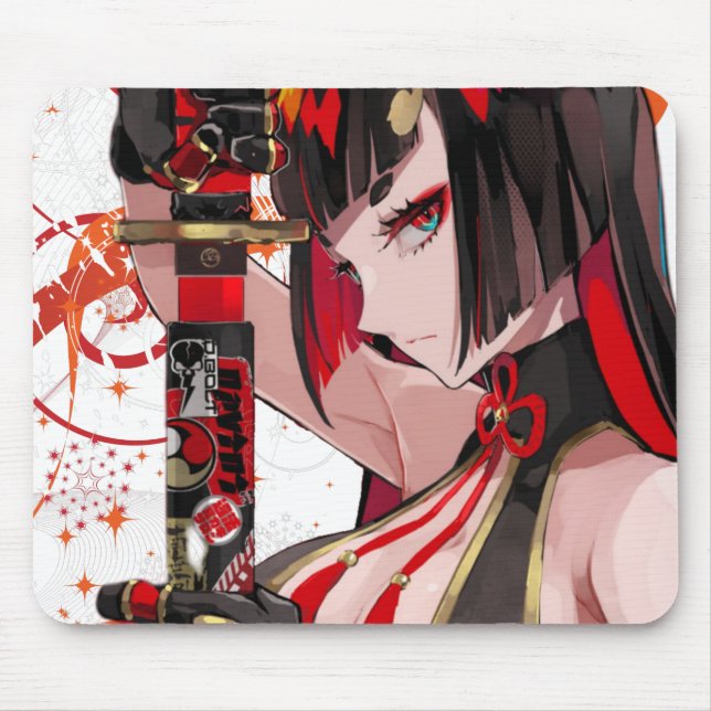 Alfombrilla De Ratón Anime chica Samurai (Frente)